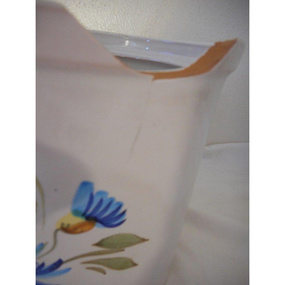 Blue Floral Canister Set w/ lids HandPainted numbered Italy Estate Find Pottery - Picture 11 of 12